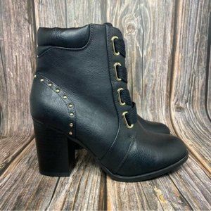 Kohl’s Women’s Size 7.5 Black Heeled Lace-Up Boots